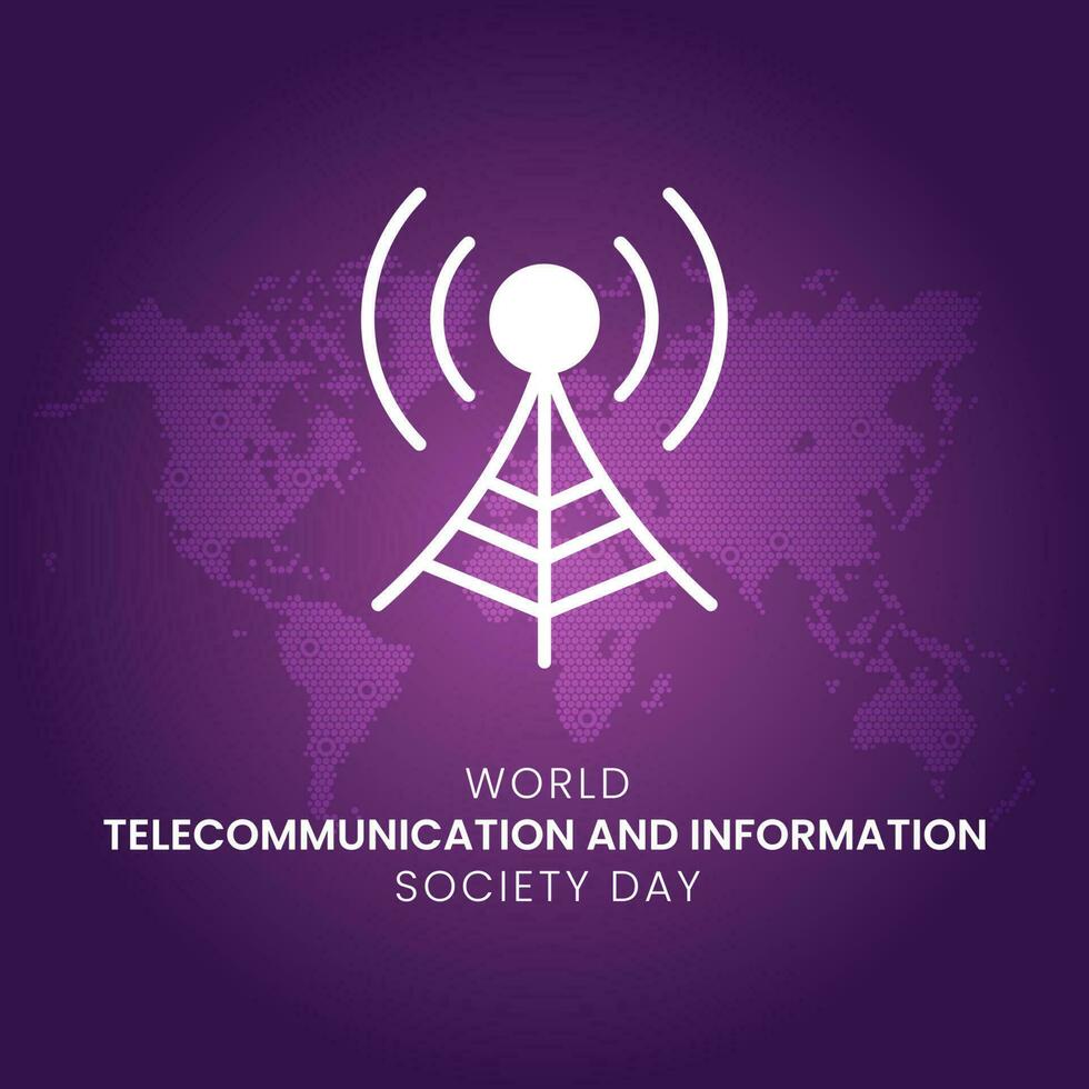 World telecommunication and information society day. World telecommunication and information society day celebration banner design, greetings, poster. vector