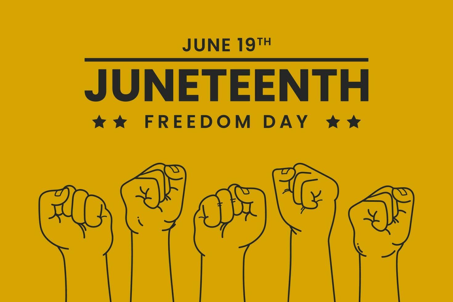 Juneteenth Freedom Day Background Design. Emancipation Day. Arm breaking chains. Chains breaking with doves. Liberation Day. Banner, Poster, Greeting Card. Vector Illustration.