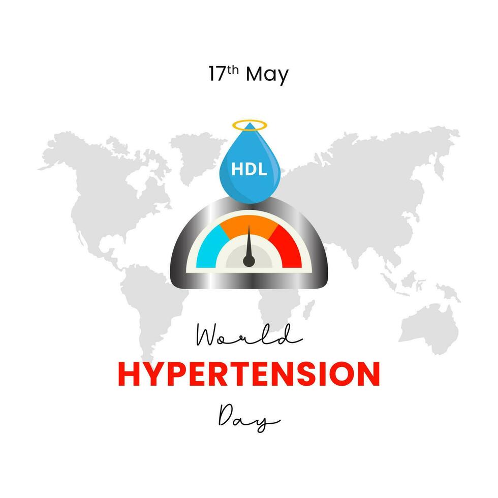 World Hypertension day. 17th May. Hypertension concept. vector illustration. 3D Illustration.