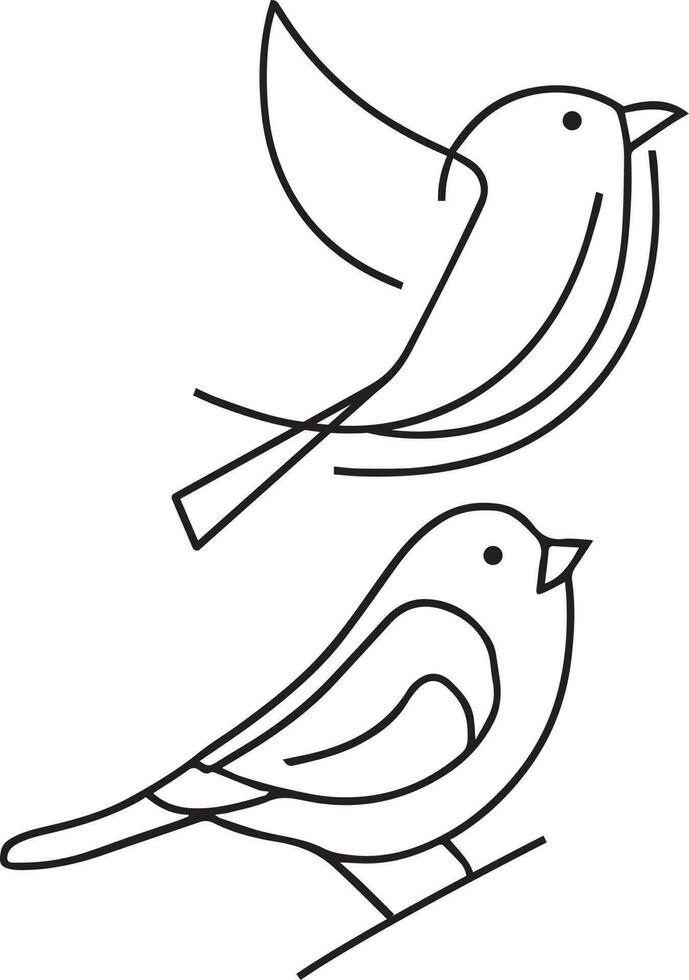 pájaro icono aislado en blanco antecedentes vector