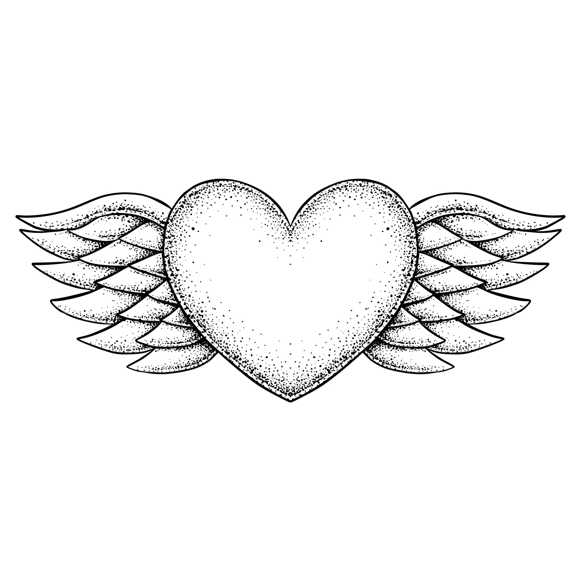 How To Draw Hearts With Wings Easy
