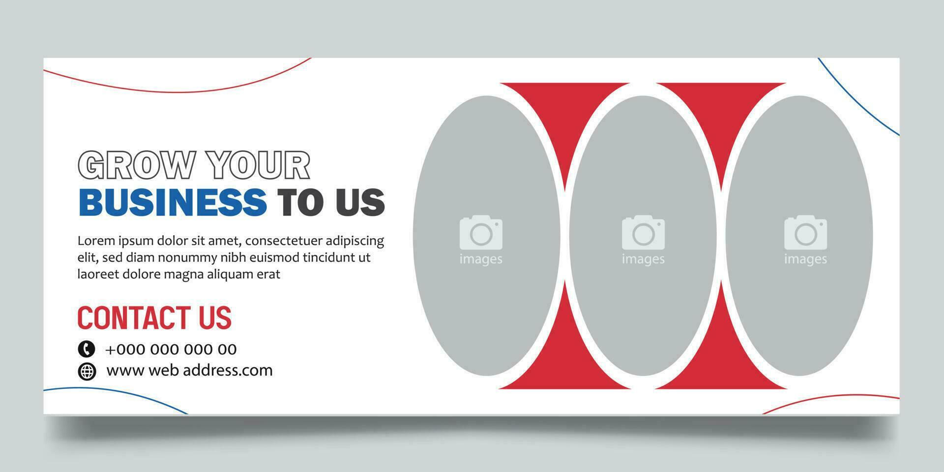 Web banner template design vector