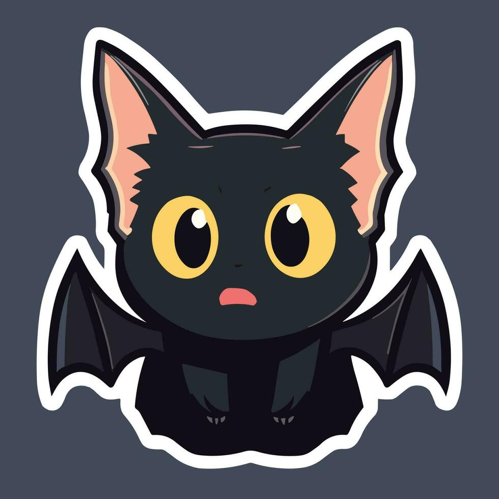 Kawaii Flying Mouse Sticker vector