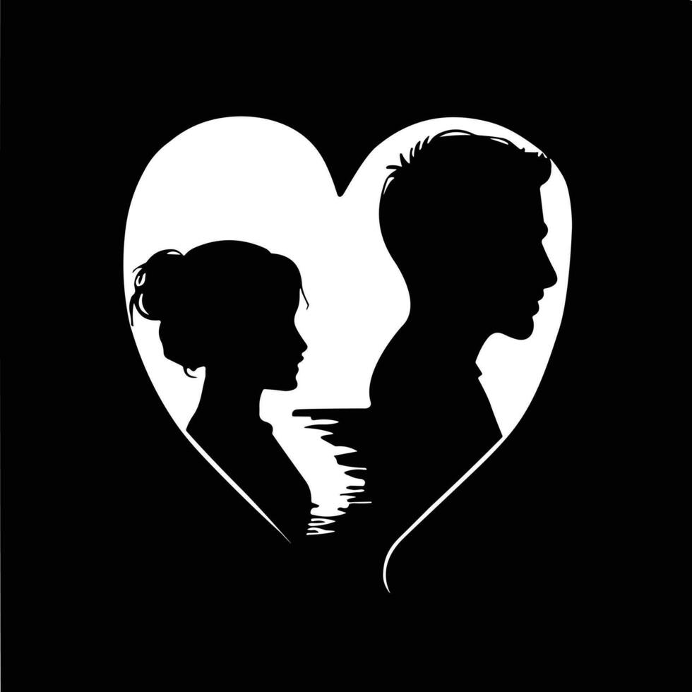Love Couple Silhouette vector
