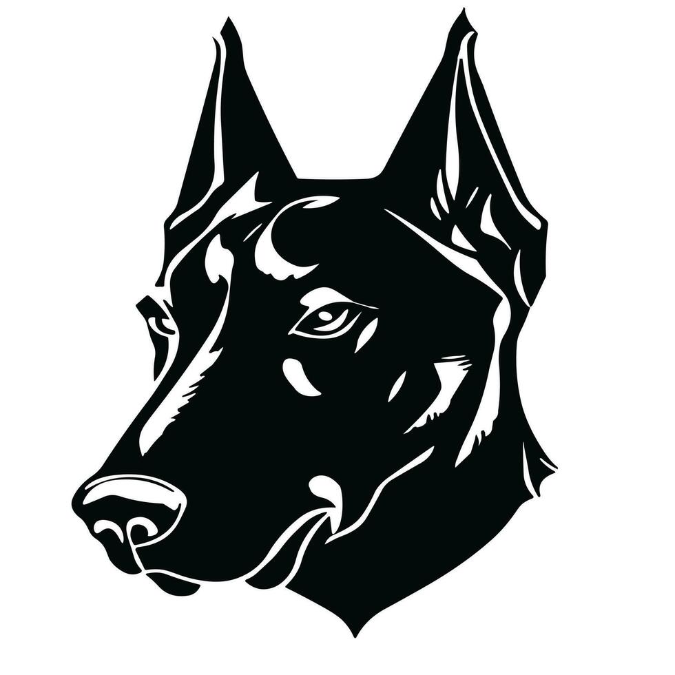 Dog Face Silhouette vector