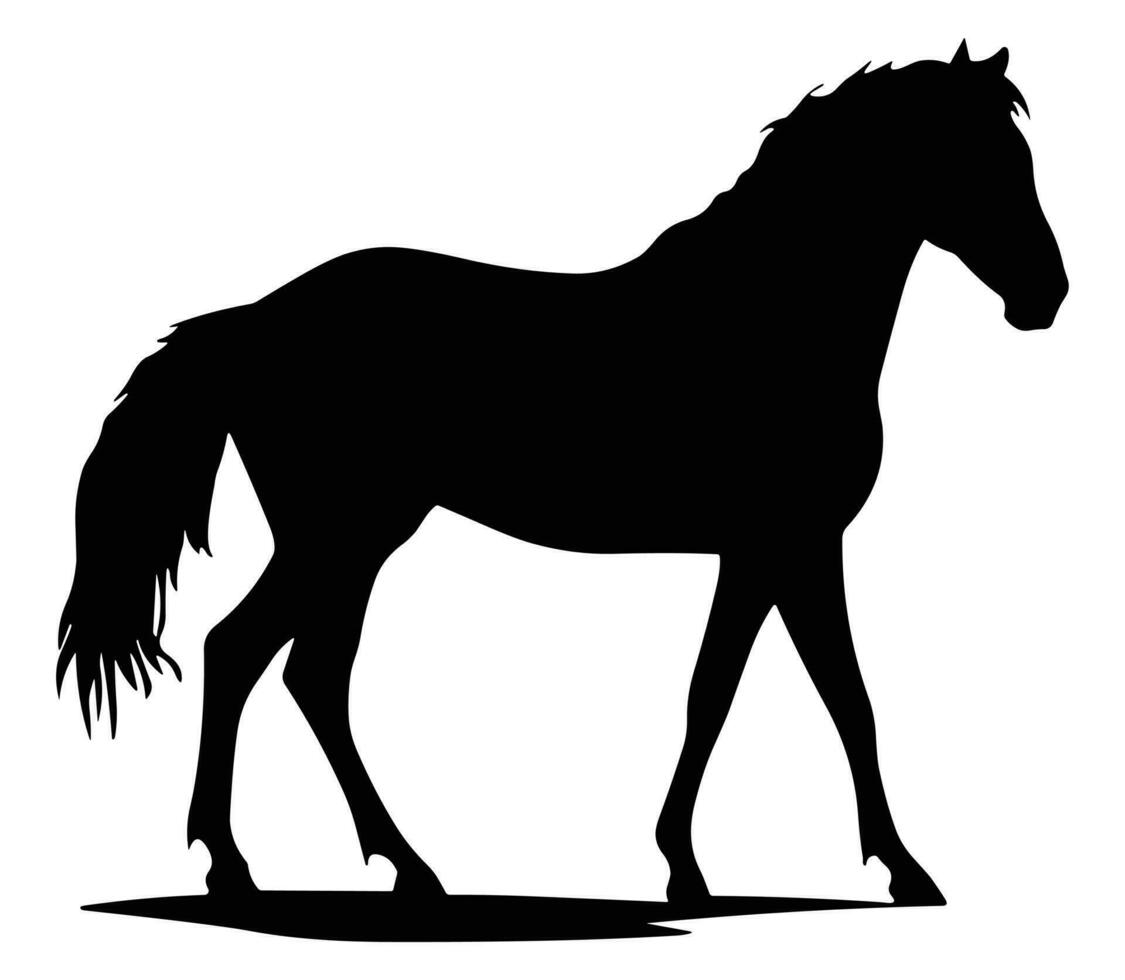 Minimalist Horse Silhouette vector