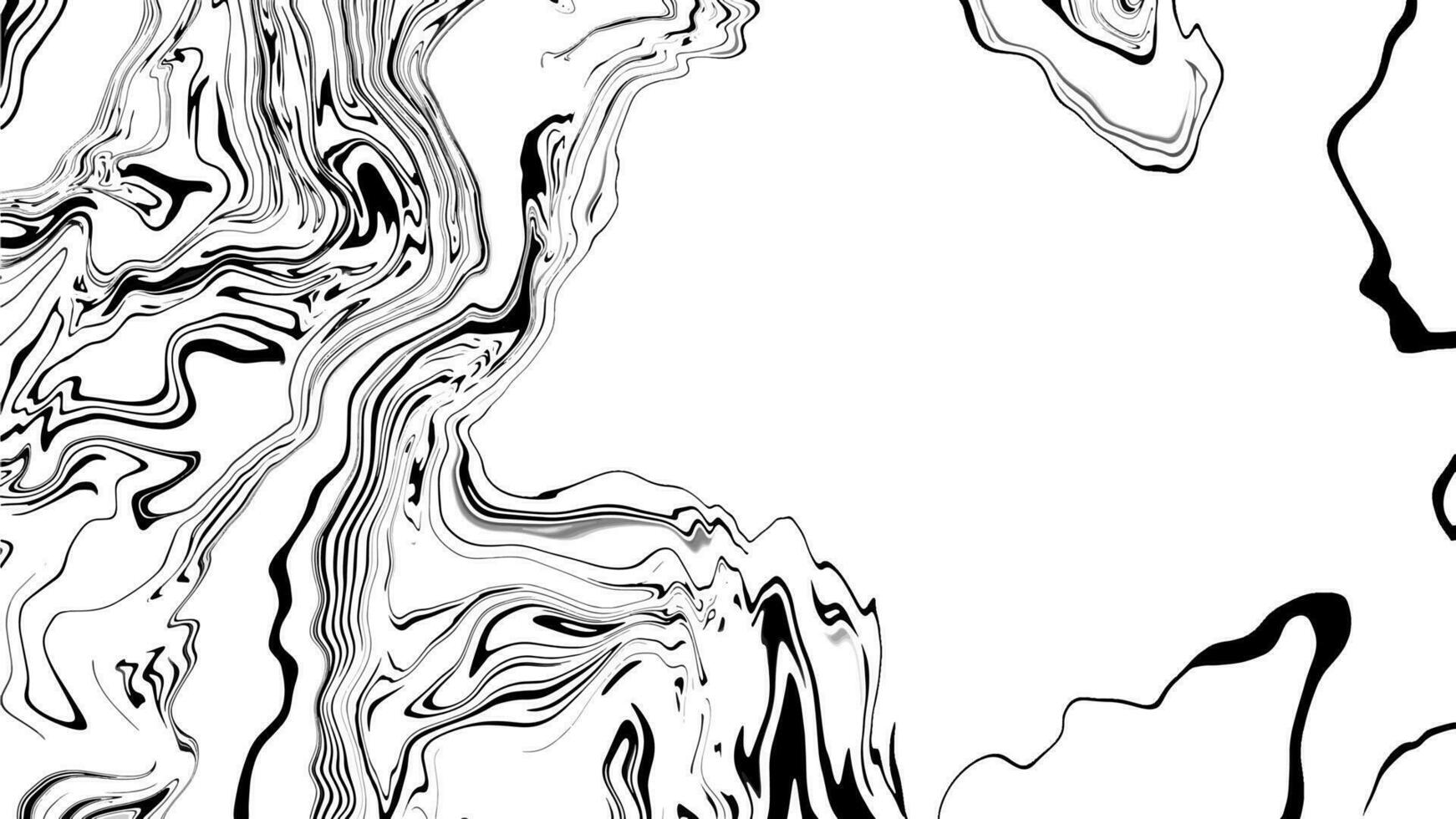 Background with marble texture. Abstract painting mix stains. Black and white liquid paint that flows. vector