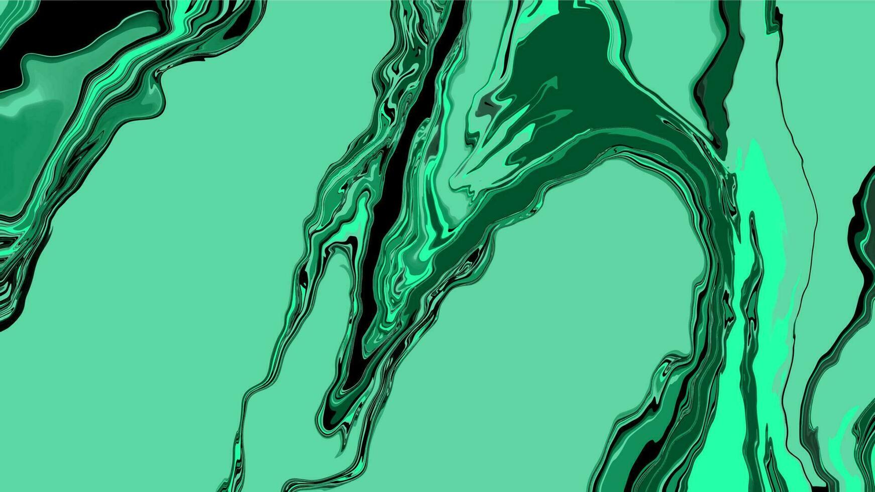 Background with marble texture. Abstract painting mix stains. Green liquid paint that flows. vector