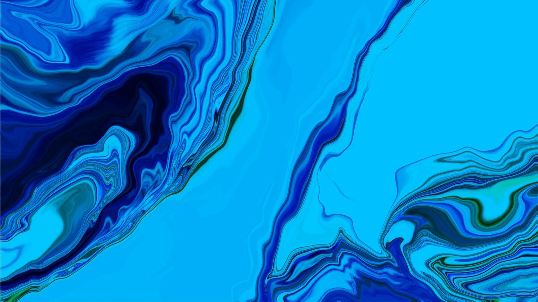 Background with marble texture. Abstract painting mix stains. Blue liquid paint that flows. vector