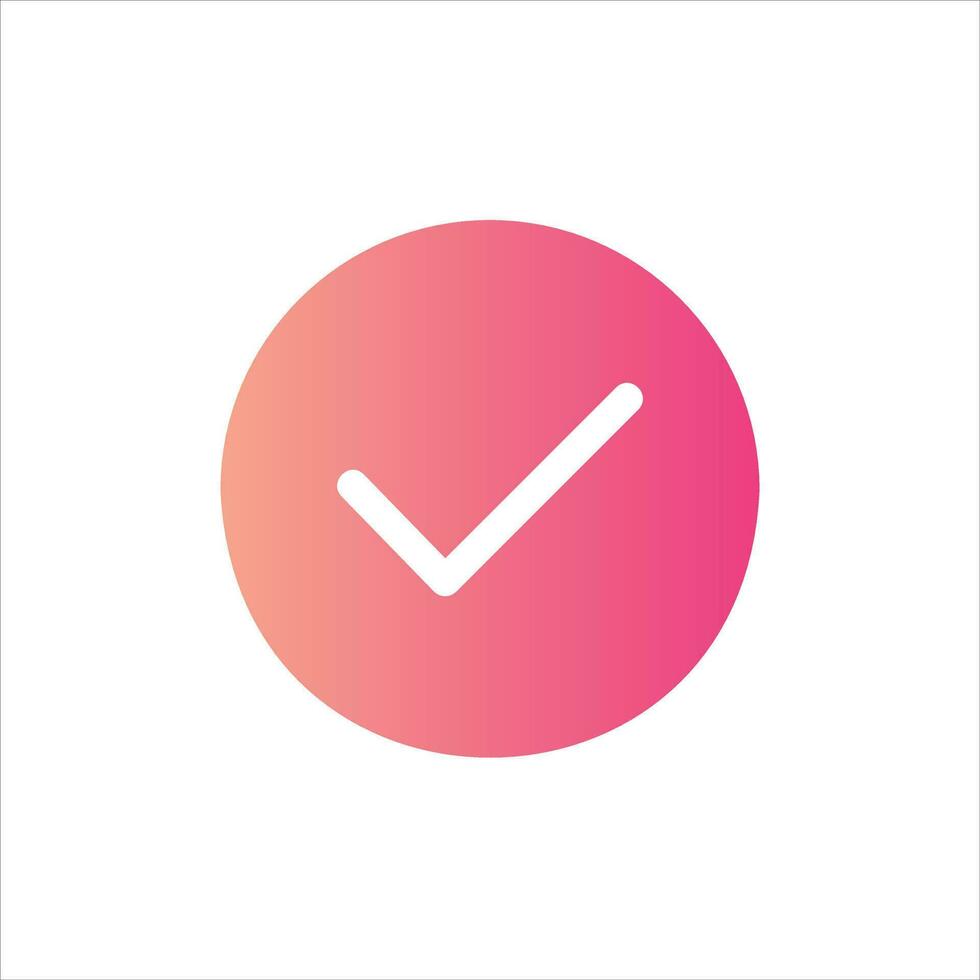 checkmark in flat design style vector