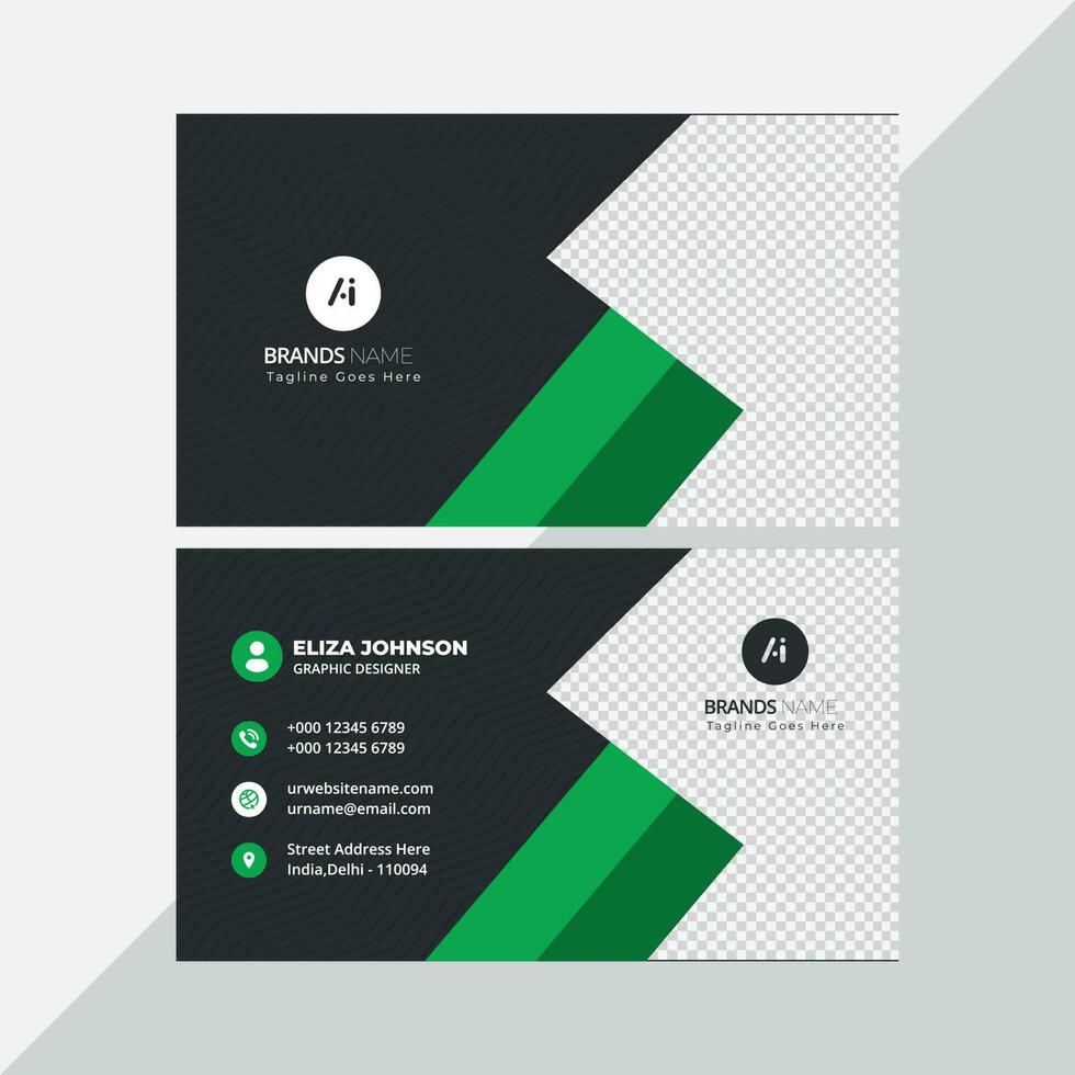 tarjeta de presentación profesional moderna, tarjeta de visita comercial creativa y simple, plantilla de diseño de tarjeta de presentación vector