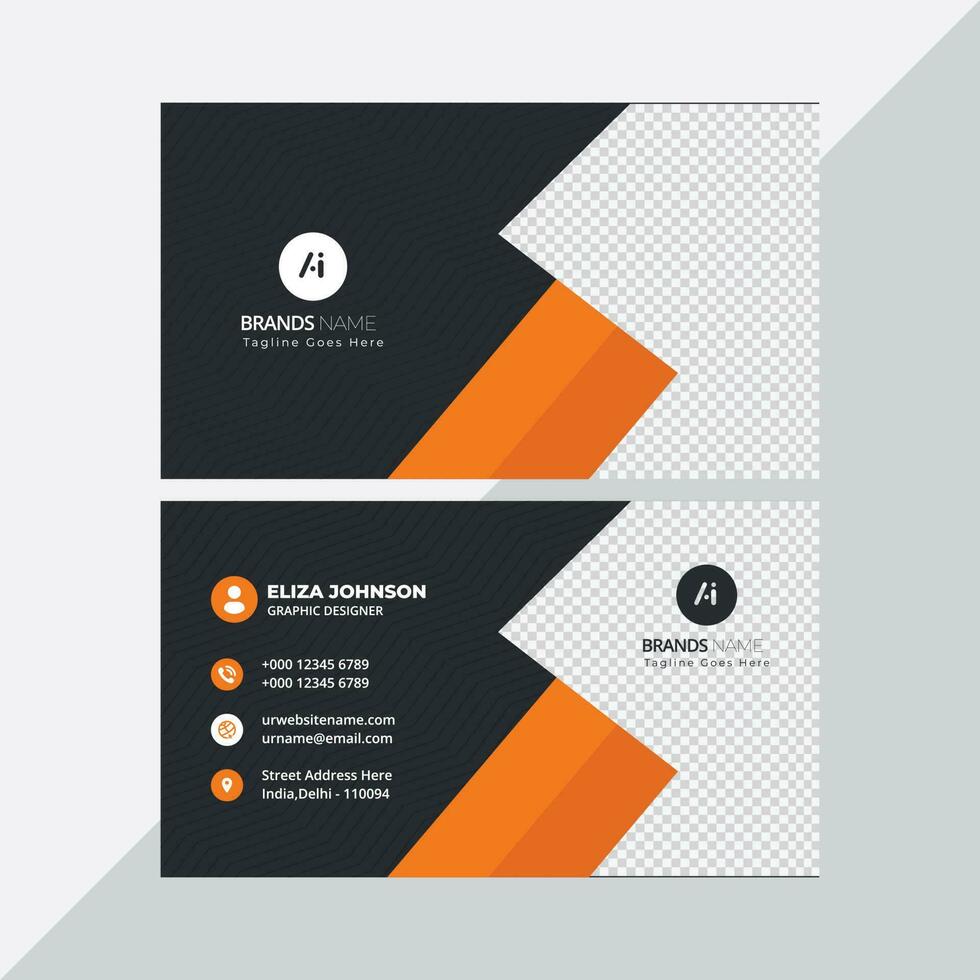 Modern Professional Business Card, Creative And Simple Business Visiting Card, Business Card Design Template vector