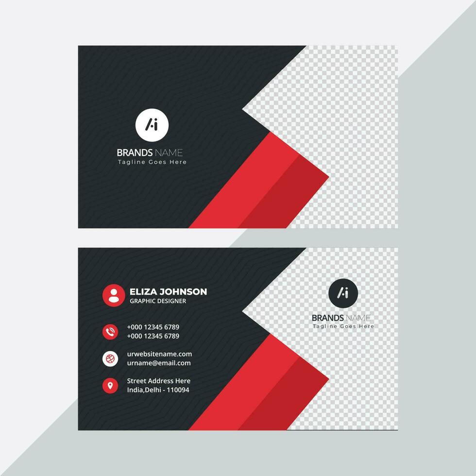 Modern Professional Business Card, Creative And Simple Business Visiting Card, Business Card Design Template vector