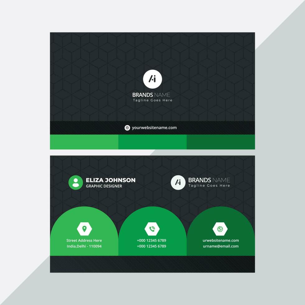 Modern Professional Business Card, Creative And Simple Business Visiting Card, Business Card Design Template vector