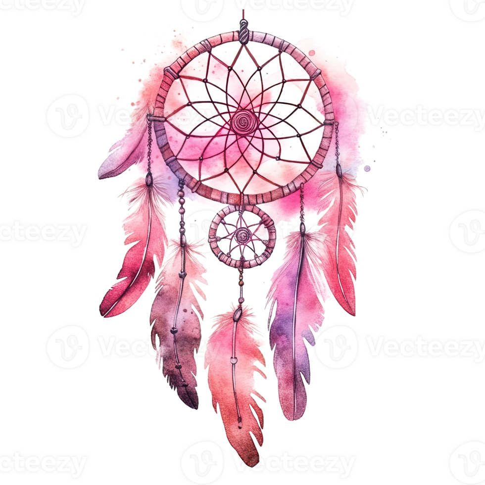 Watercolor dream catcher. Illustration png