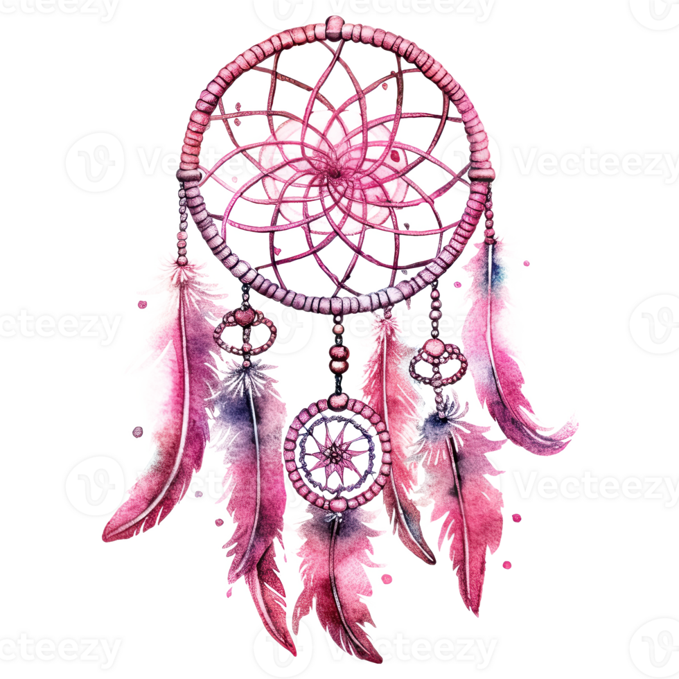 Watercolor dream catcher. Illustration png
