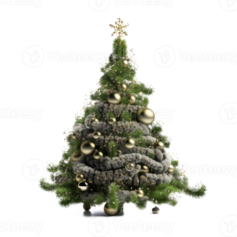 Weihnachten Baum isoliert. Illustration ai generativ png