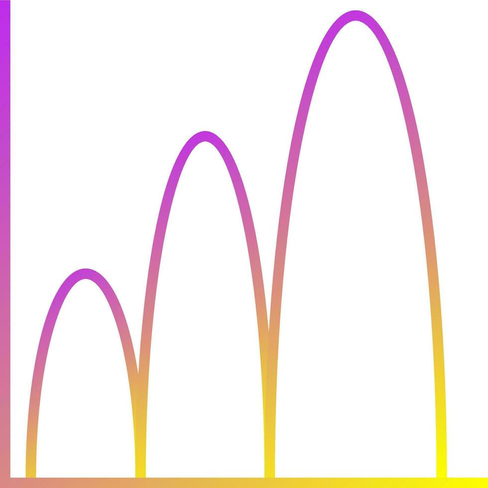 Bell Shaped Graph Vector Icon