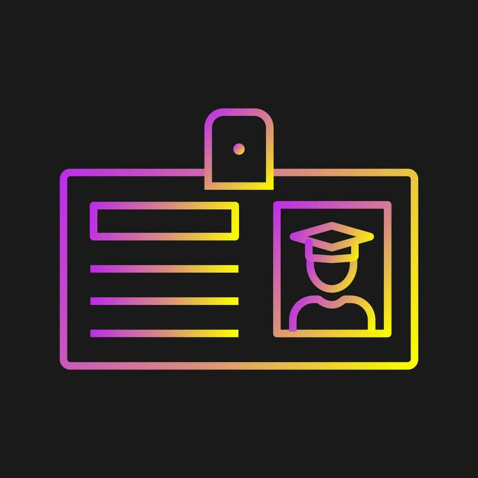 Student ID Card Vector Icon