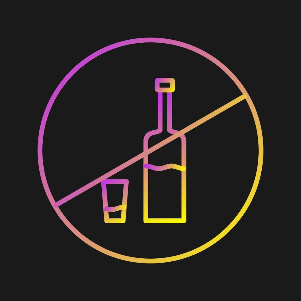 No Drinks Vector Icon
