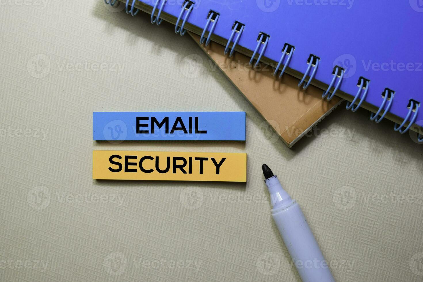 Email Security text on sticky notes isolated on office desk photo