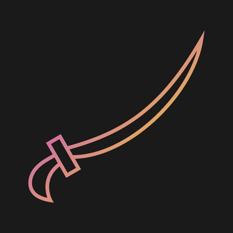 Arabic Sword Vector Icon