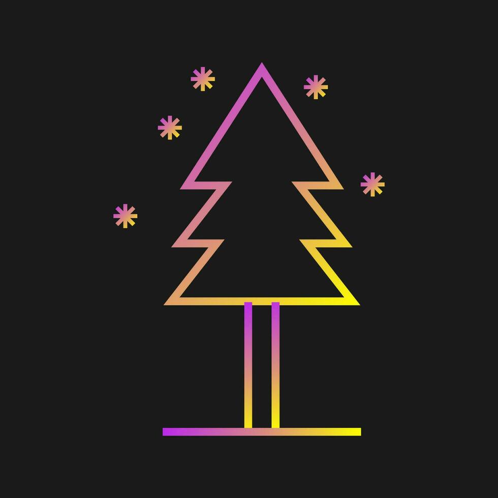Tree in Snow Vector Icon