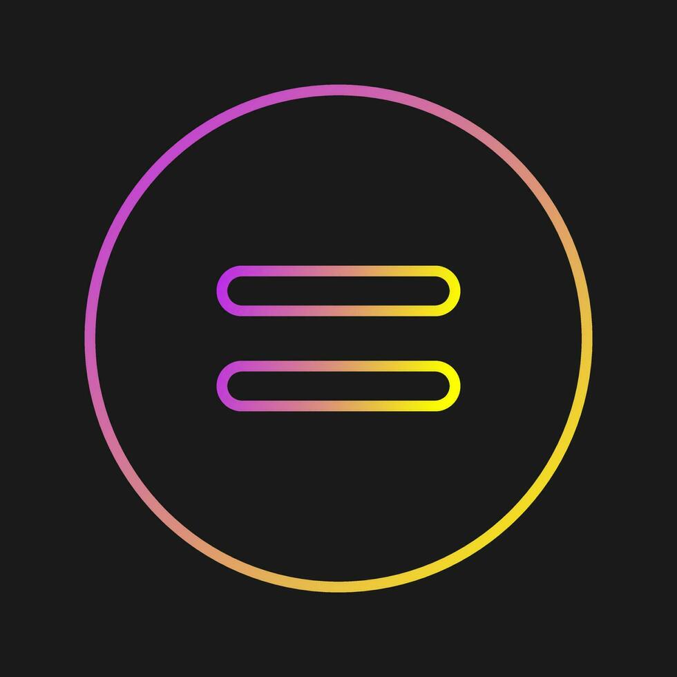 Equal to Symbol Vector Icon