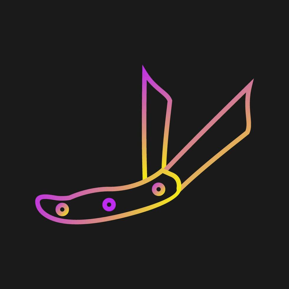 Ranger Pocket Knife Vector Icon