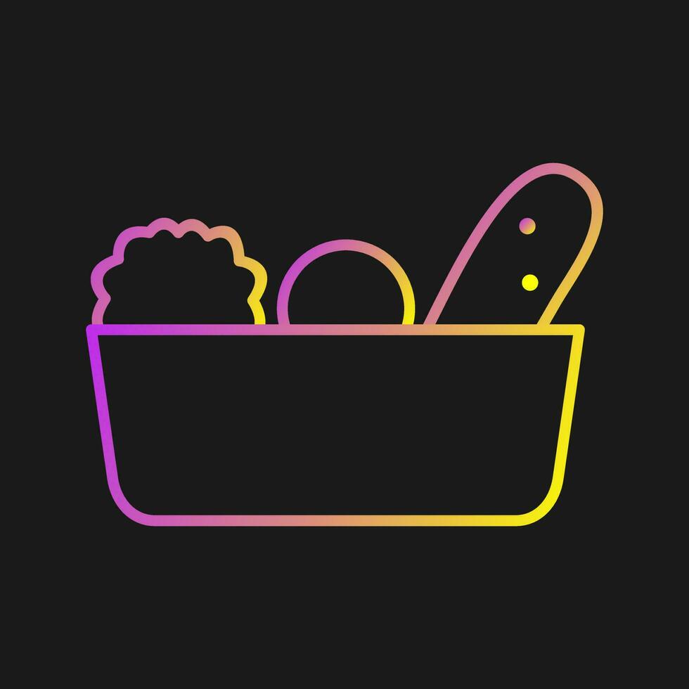 Vegetable Basket Vector Icon