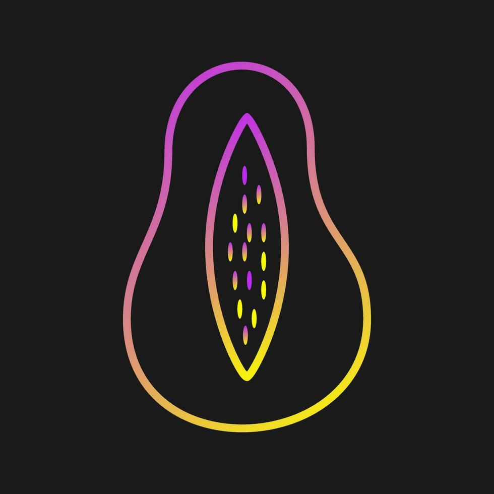 icono de vector de papaya