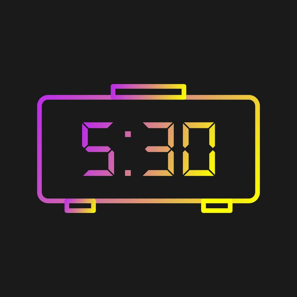 Digital Clock Vector Icon