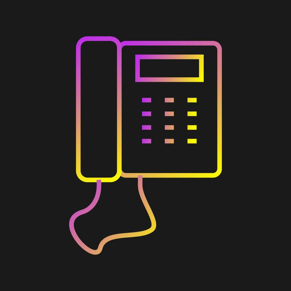 Telephone Set Vector Icon