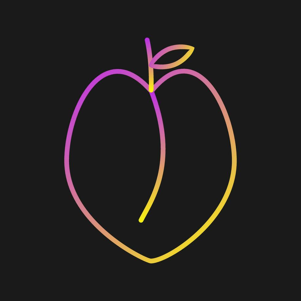 Peach Vector Icon