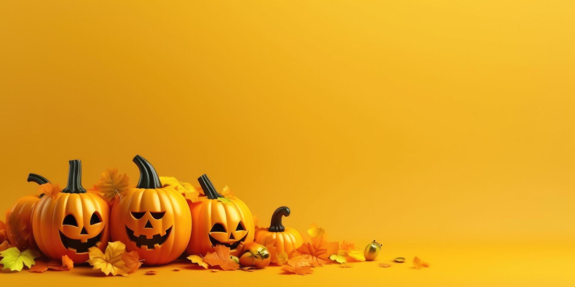 Yellow vivid Halloween background. Illustration photo