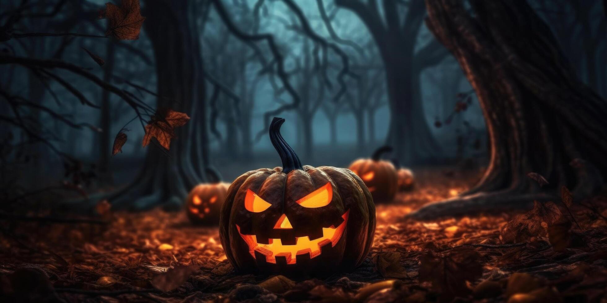 Halloween pumpkin. Halloween background. Illustration photo