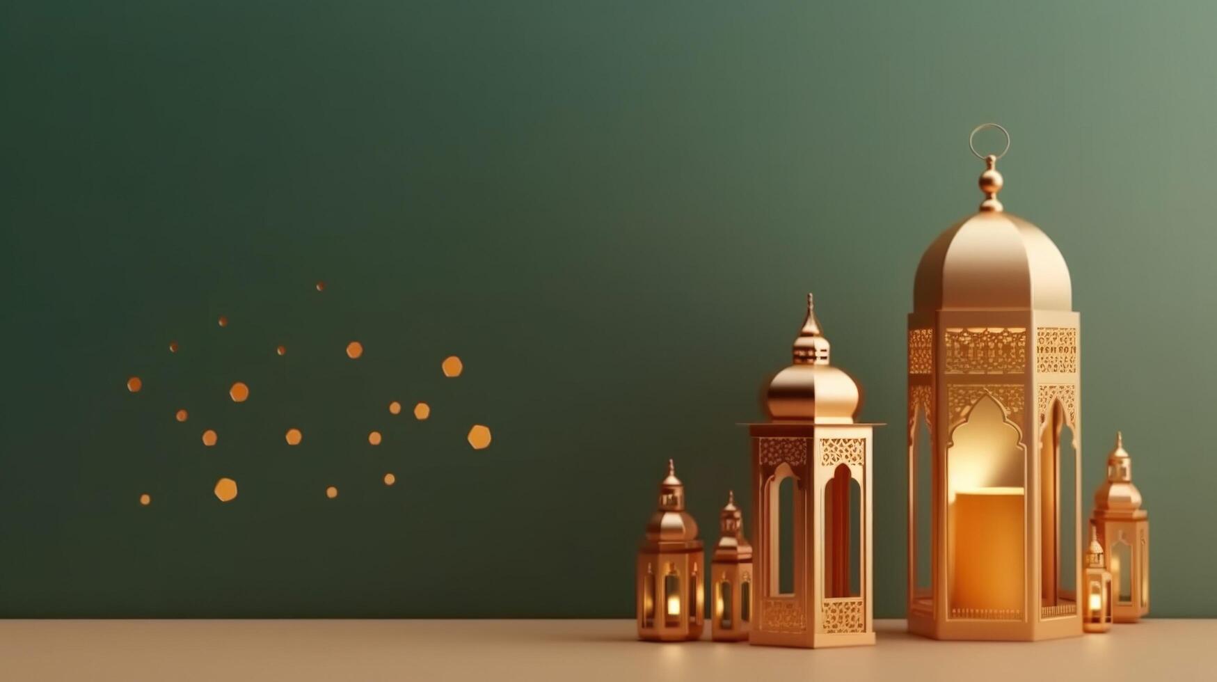 lantern islamic , eid mubarak, Eid al Adha banner Illustration photo