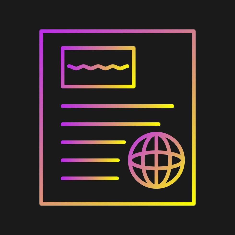 International Newspaper Vector Icon