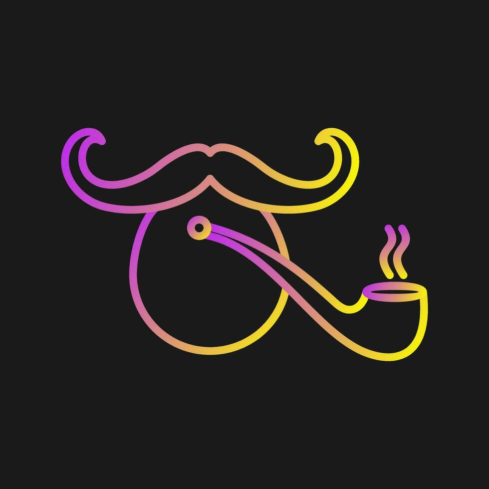 Pirate with Smoking Pipe Vector Icon