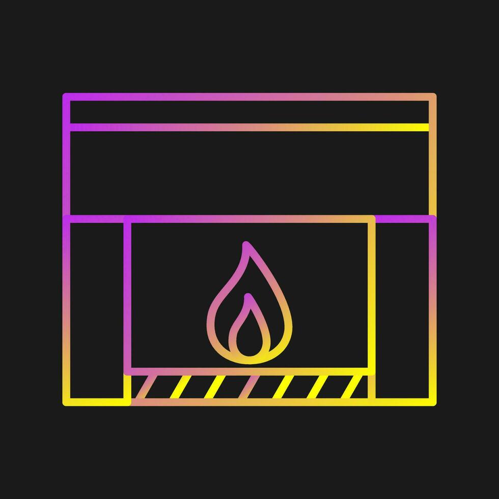 Fireplace Vector Icon