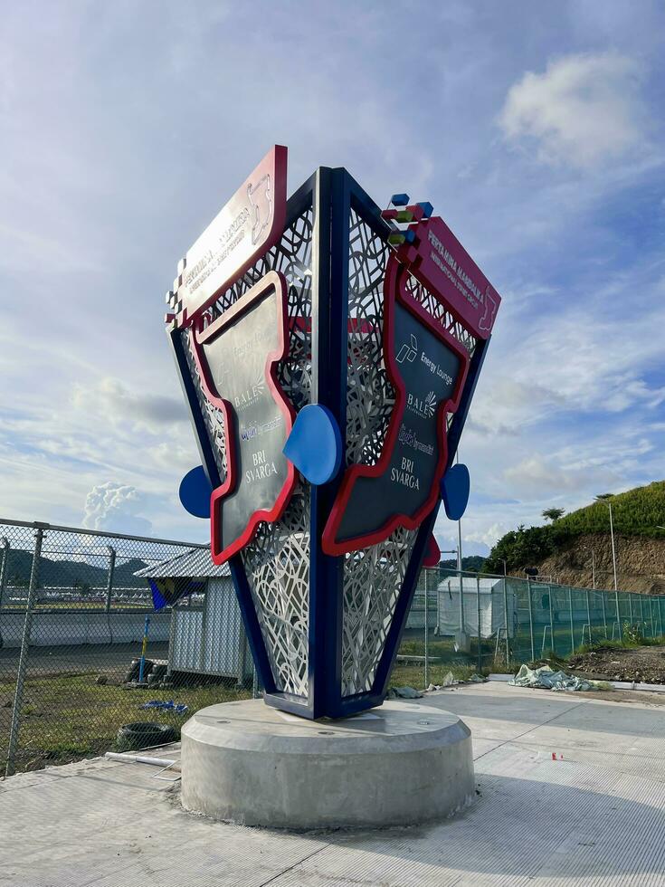 International Street Circuit Pertamina Mandalika landmark, which has been held for MotoGP and F1. Lombok, Indonesia, March 22, 2022 photo