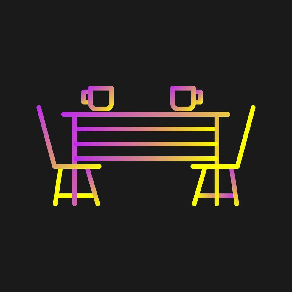 icono de vector de mesa de comedor