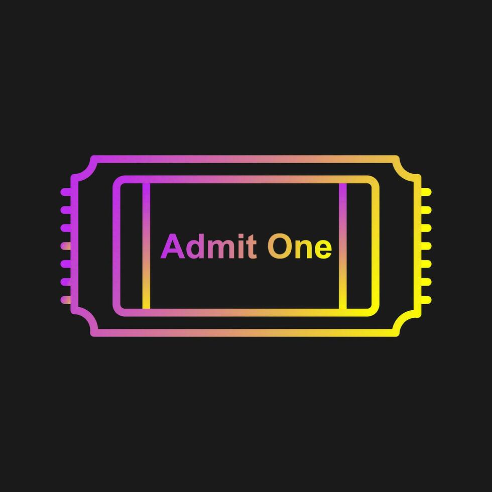 Movie Ticket Vector Icon