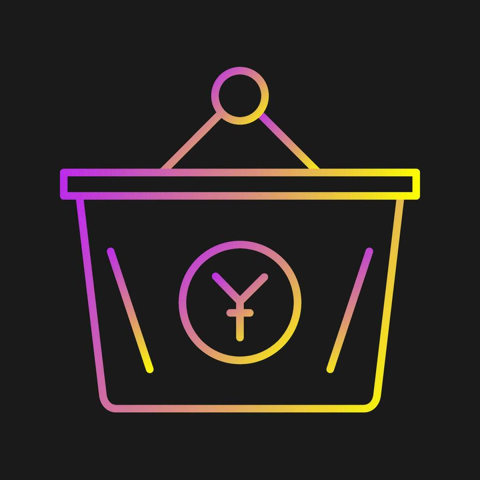 Yen Basket Vector Icon