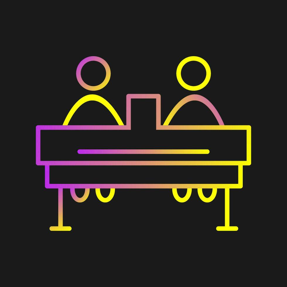 Two Students Studying Vector Icon