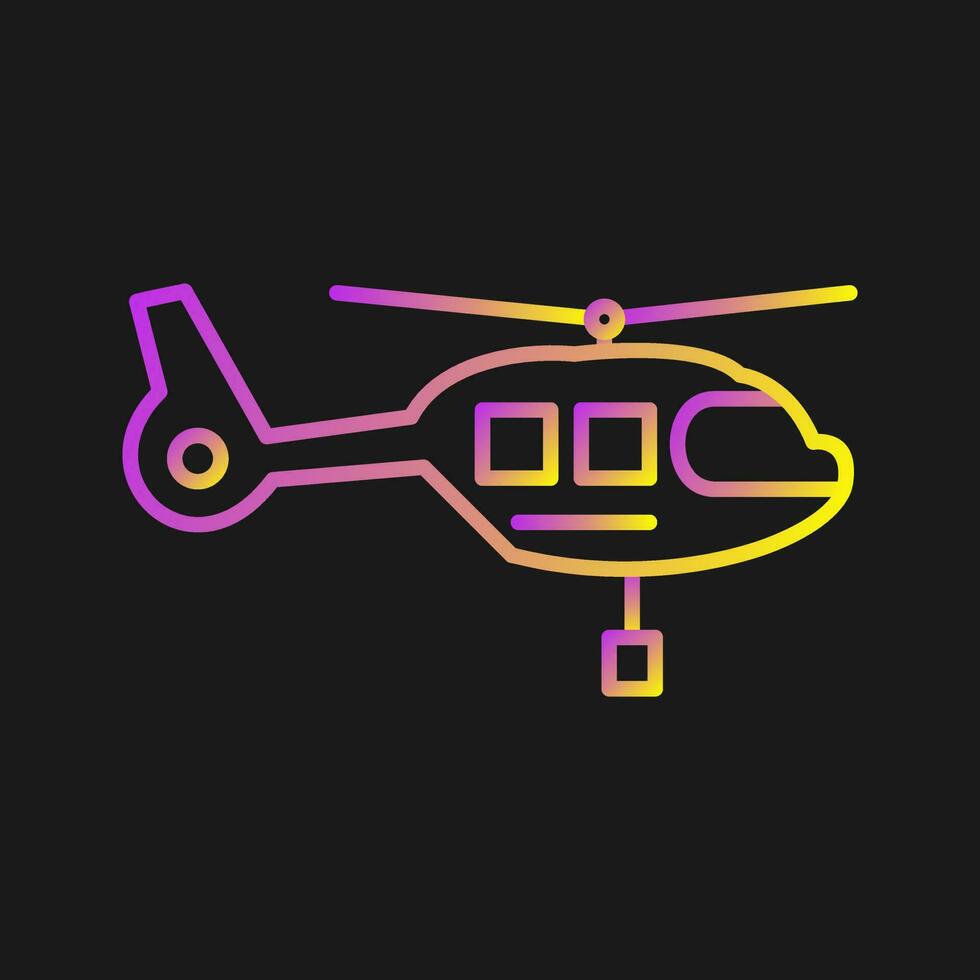 icono de vector de helicóptero