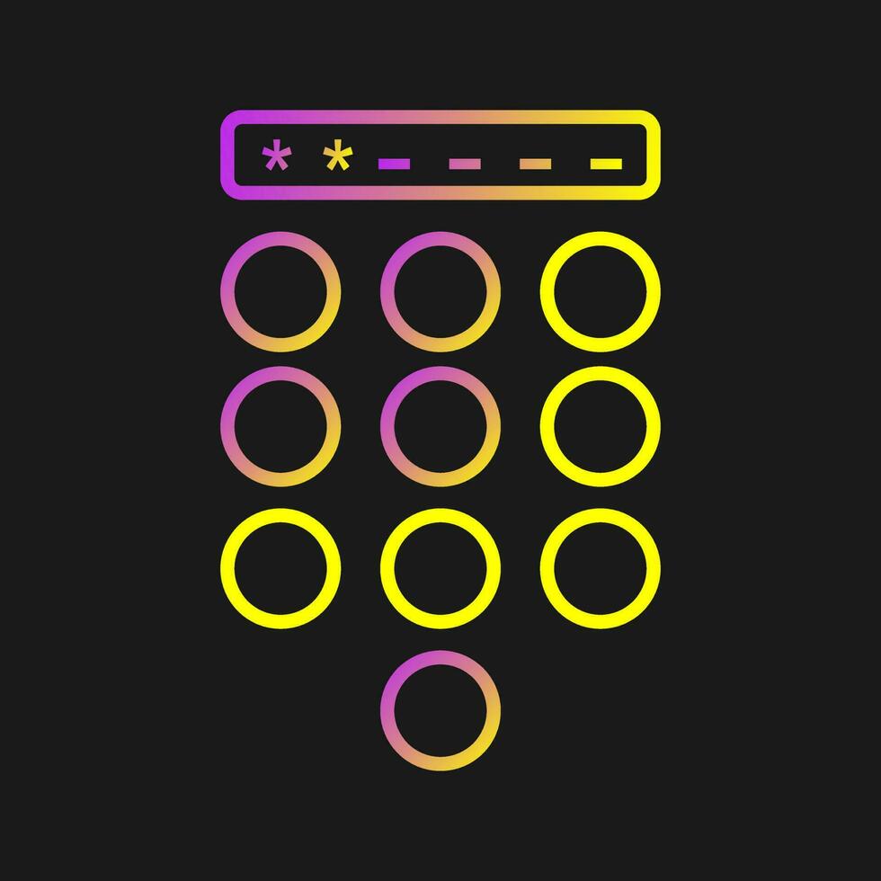 Passcode Lock Vector Icon