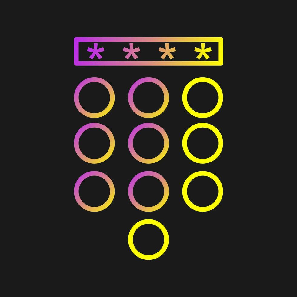 Passcode Lock Vector Icon