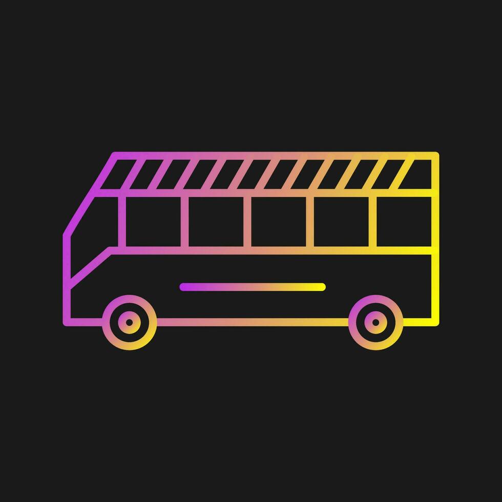 icono de vector de autobús escolar