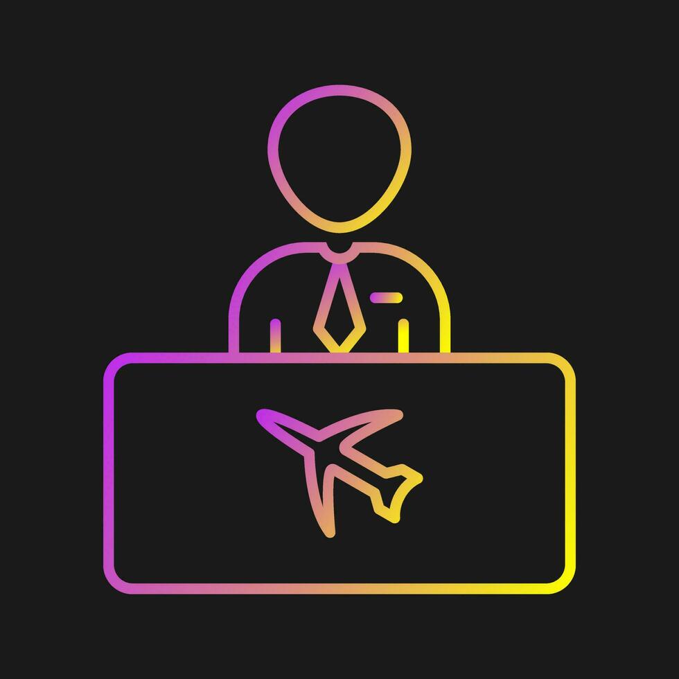 icono de vector de información de vuelo